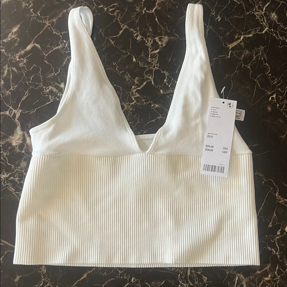UO Out from Under White Tank Bralette XS/S